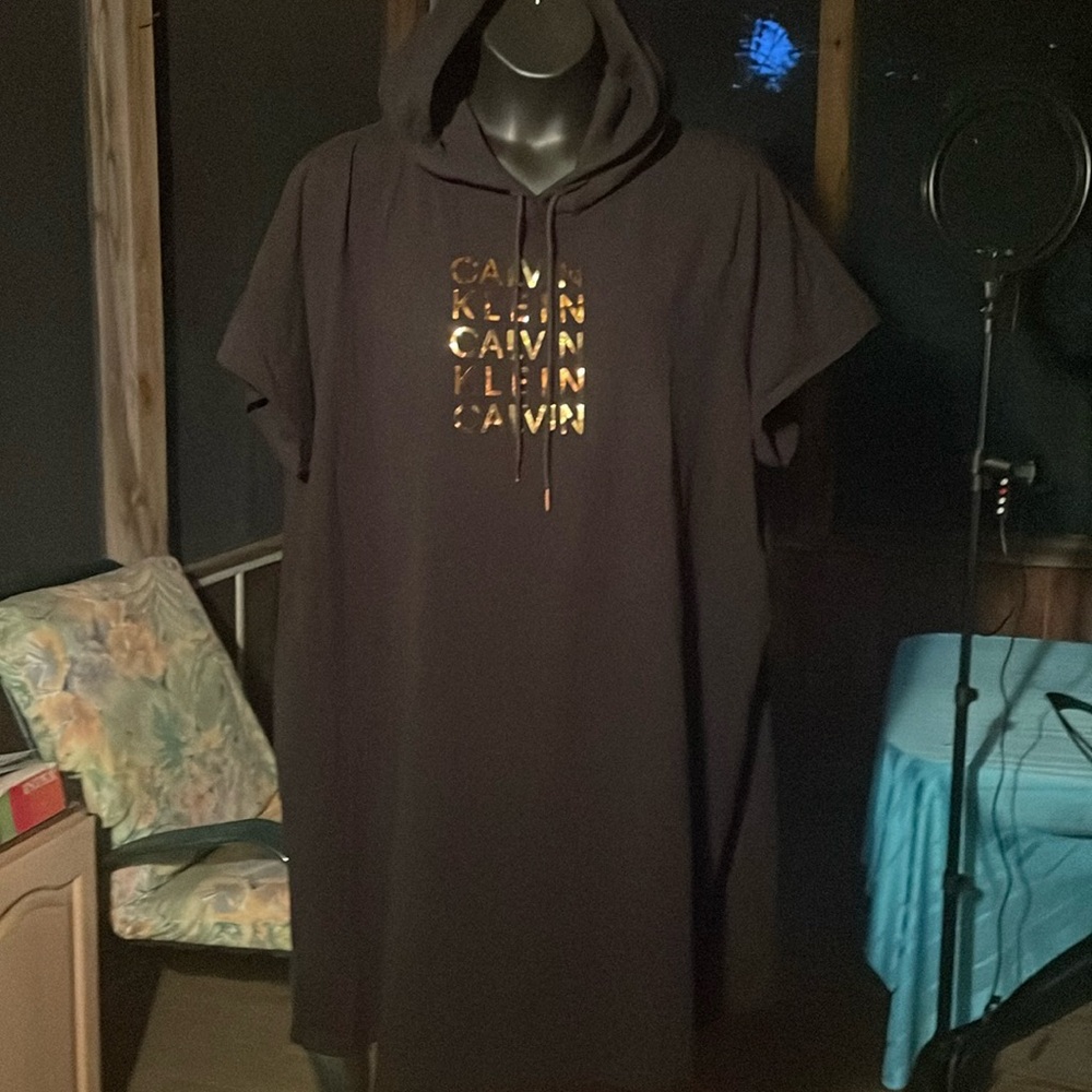 Calvin Klein Gold Signature Hoodie SS Beach Gym Dress